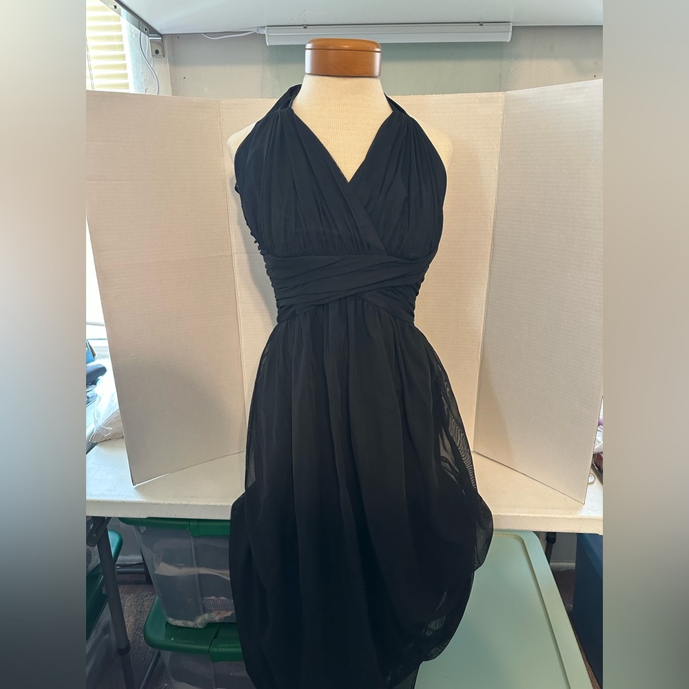 White House Black Market Black Backless Dress